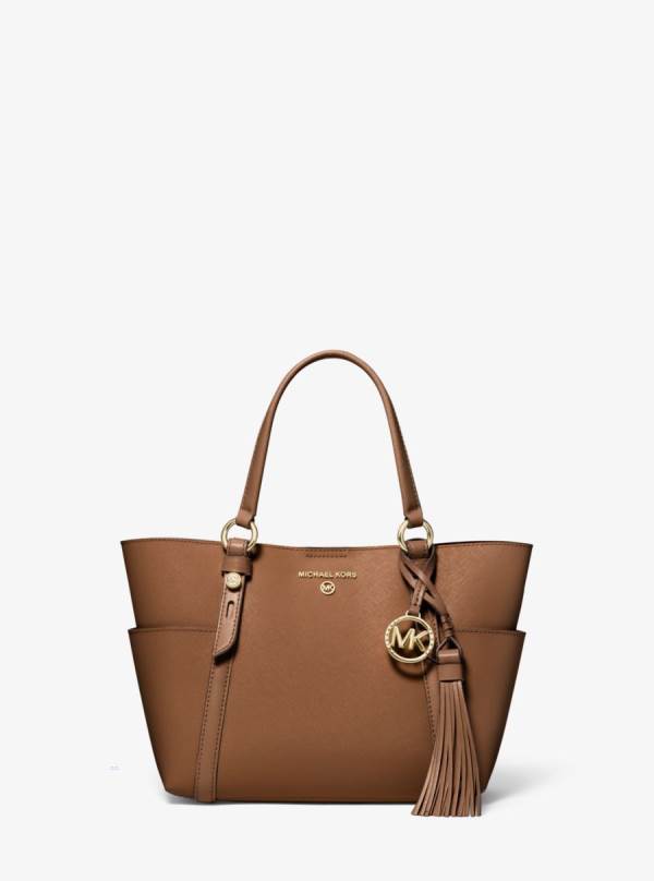 Damske Prenosná Taška Michael Kors Sullivan Small Saffiano Leather Hnede - Kabelky Michael Kors Levně | RHJUA-9014